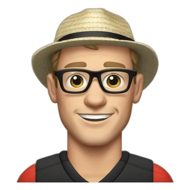 Jonathan Toews wearing glasses as beach bum sticker