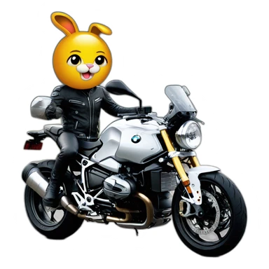 Biker bunny on bmw ninet sticker