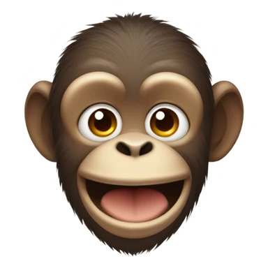 Monkey winking sticker