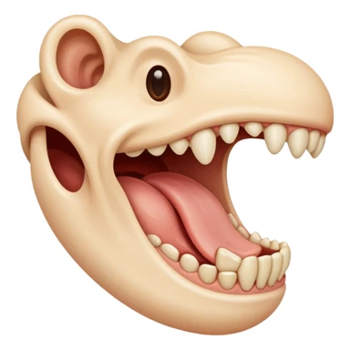 A mouth biting an ankle sticker