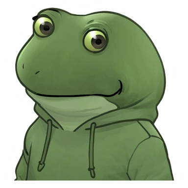 Dig wearing a hoodie sticker