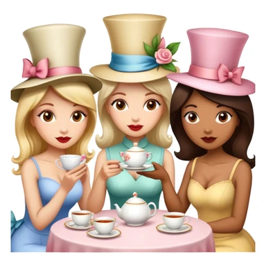 Tea-time-gossip sticker