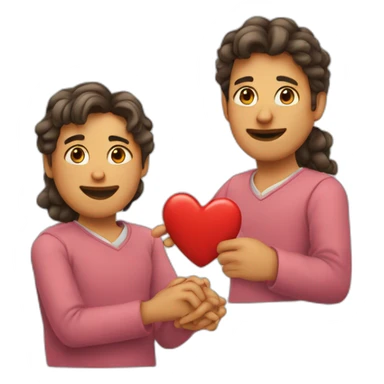 deux doigts qui forment un coeur sticker