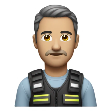 man standing with anti-stab vest sticker