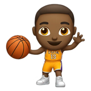 chat qui fait du basketball sticker