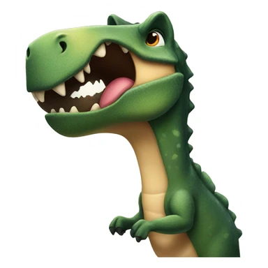 a dinasaur that kiss  sticker