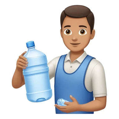 Man delivering hinckley gallon water  sticker