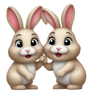 Two bunnies in love sticker