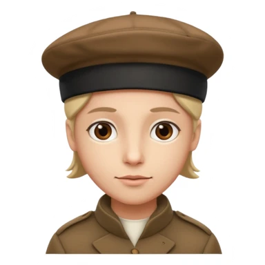 Cette emoji😏 avec un capeau de poète sticker