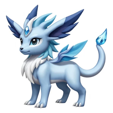 Snowy Flakey Scaly Absol-Glaceon-Suicune-Amaura-Dialga-fusion sticker