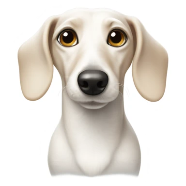White dachshund  sticker