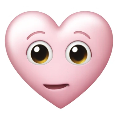 pearl light pink heart sticker