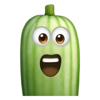 cucumber with heart eyes sticker