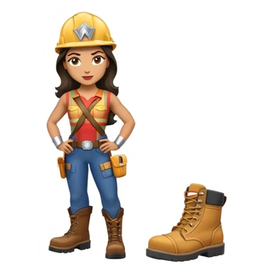 Wonder Woman construction worker  sticker