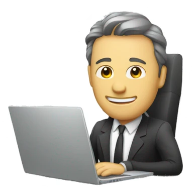 Agente de viajes con una laptop  sticker