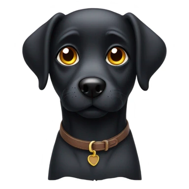 Black dog with heterochromia   sticker