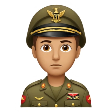 A portrait of an Iraqi soldier, shown from head to chest sticker