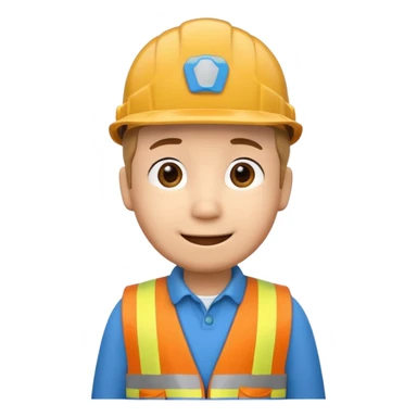 pocoyo trabajando de albayil pero manteniendo el disllo de pocoyo sticker