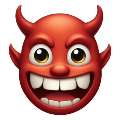 Devil emoji rubbing his hands together like he’s plotting something evil sticker