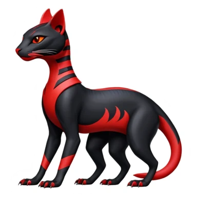 Salandit-Bastet-Fakémon-hybrid-creature (full body)  sticker
