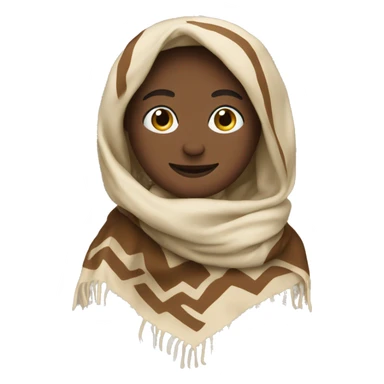 Cream and brown scarf sticker