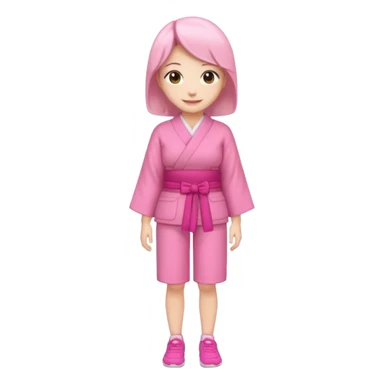  woman Japanese full body pink  sticker