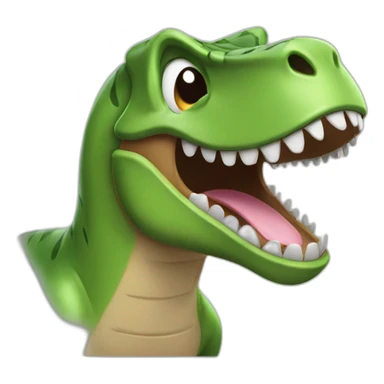 Laughing trex crying sticker
