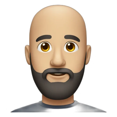 bald guy with dark beard sticker