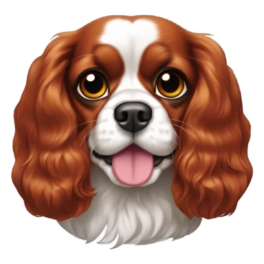Ruby red King Charles cavalier  sticker