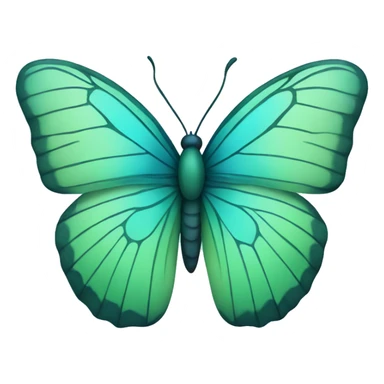 green, blue, and teal butterfly sticker
