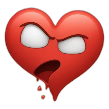 a heart broken in half after a break-up sticker