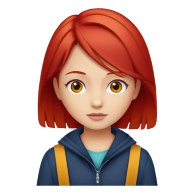 girl red hair sticker
