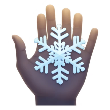 snowflake in the palm of your hand sticker
