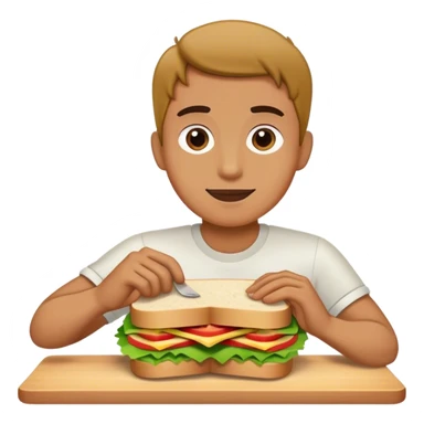 Guy making a sandwich sticker