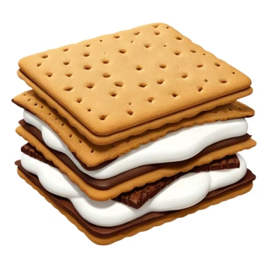 Realistic smores cookie sandwich isolated sticker