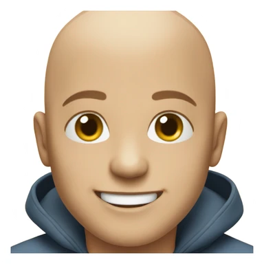 bald boy smiling sticker