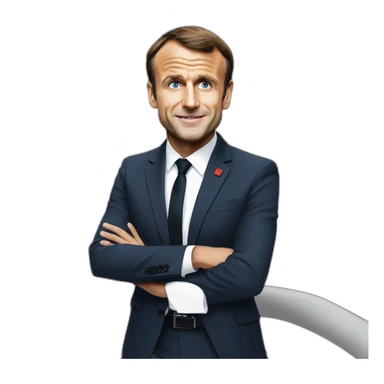 Emmanuel Macron sur la tour euffel sticker