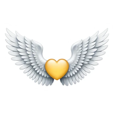 angel wings, classic white feathered sticker
