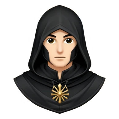 icon featuring Assasin's Creed in an iconic assassin's hood, standing tall against the backdrop of Florence. The design captures the essence of adventure, with intricate details of historical architecture and a sense of mystery. The character is poised, ready for action. transparent background. sticker