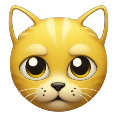 One Black and one yellow cat with worried face sticker
