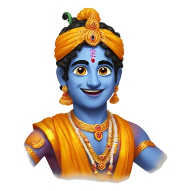 Krishna in holi sticker