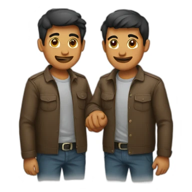 two men handshakring sticker