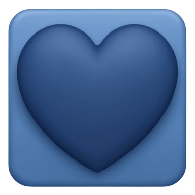 NAVY BLUE heart emoji, less reflective markings on top  sticker