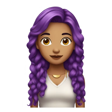 Latin girl with purple hair sticker