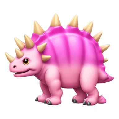 Stegosaurus pink sticker