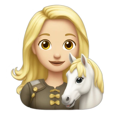 Une blonde sur une licorne  sticker