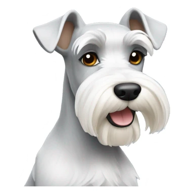 The miniature Schnauzer is white sticker