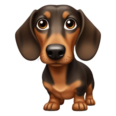 brown arlequim dachshund sticker