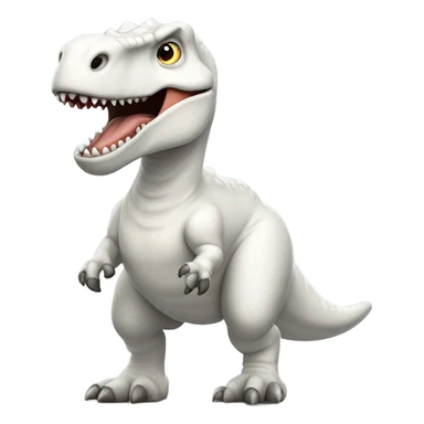 friendly trex with white coat sticker