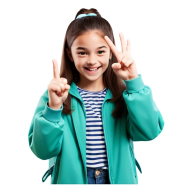 Girl flipping off sticker